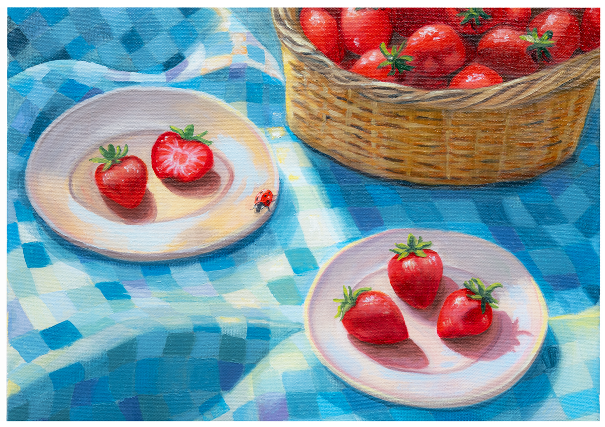 Tableau du mois de mai : coeur fraise 🍓
