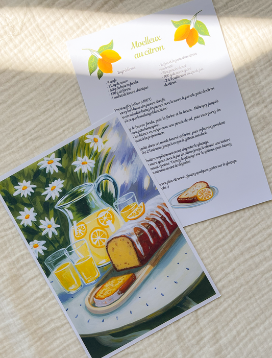 Recette illustrée : Moelleux au citron 🍋