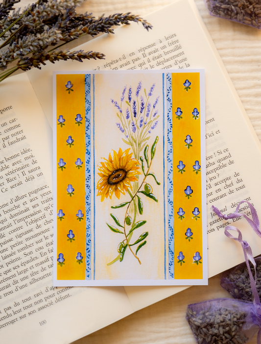 Illustration A6 motifs provençaux 💜