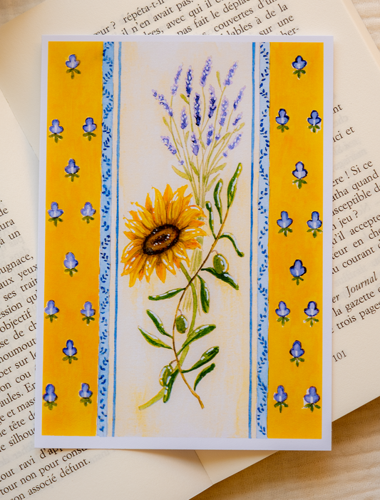 Illustration A6 motifs provençaux 💜