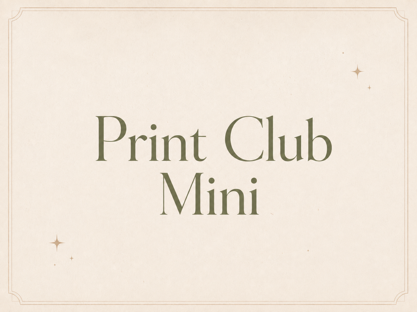 ⭐ Abonnement Print club Mini ⭐