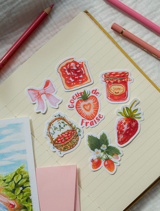 Lot stickers fraises 🍓